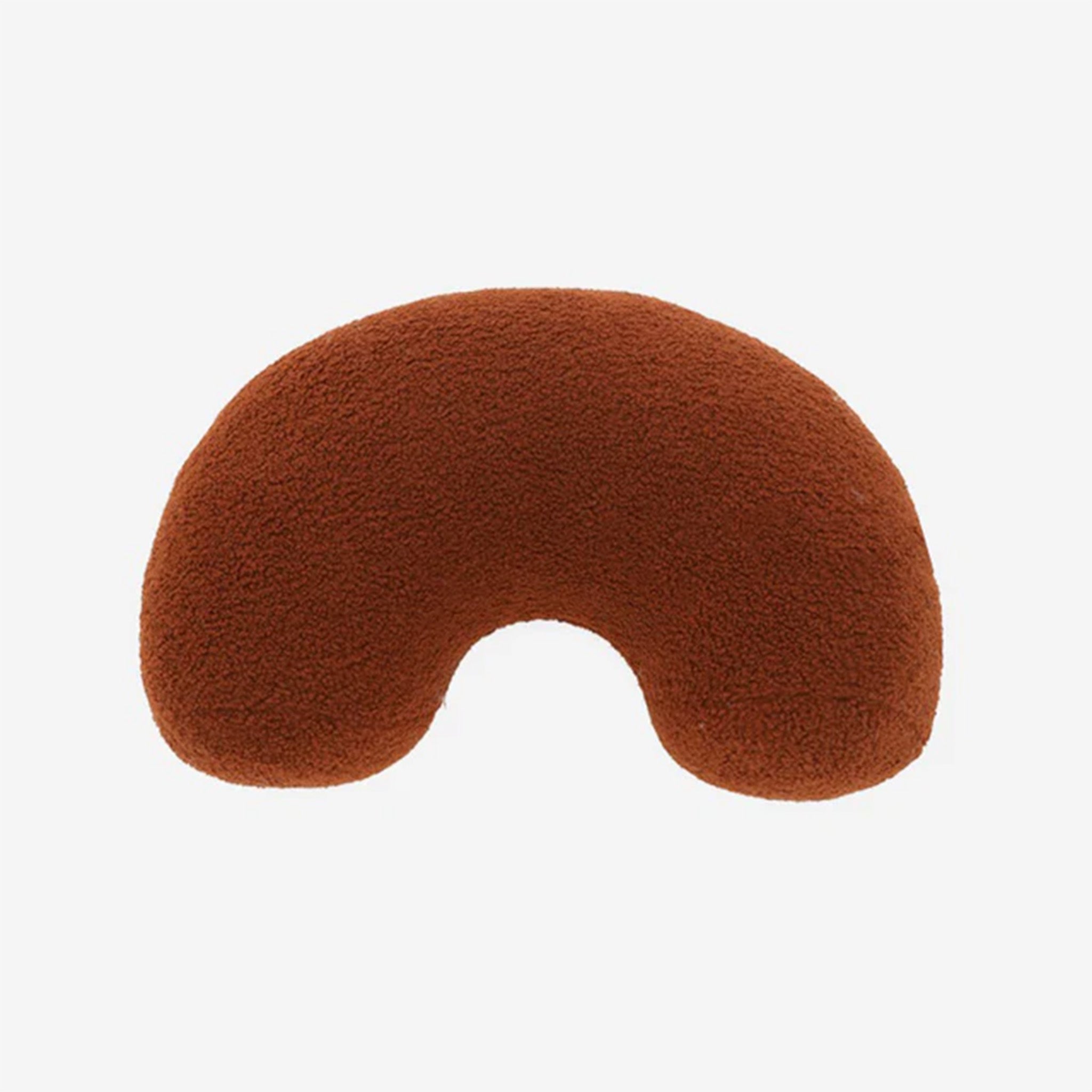 Minimalistisches geformtes Bouclé-Kissen