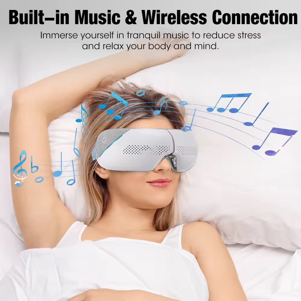 Elektrisches Augenmassagegerät mit Wärmekompression und Bluetooth-Musik