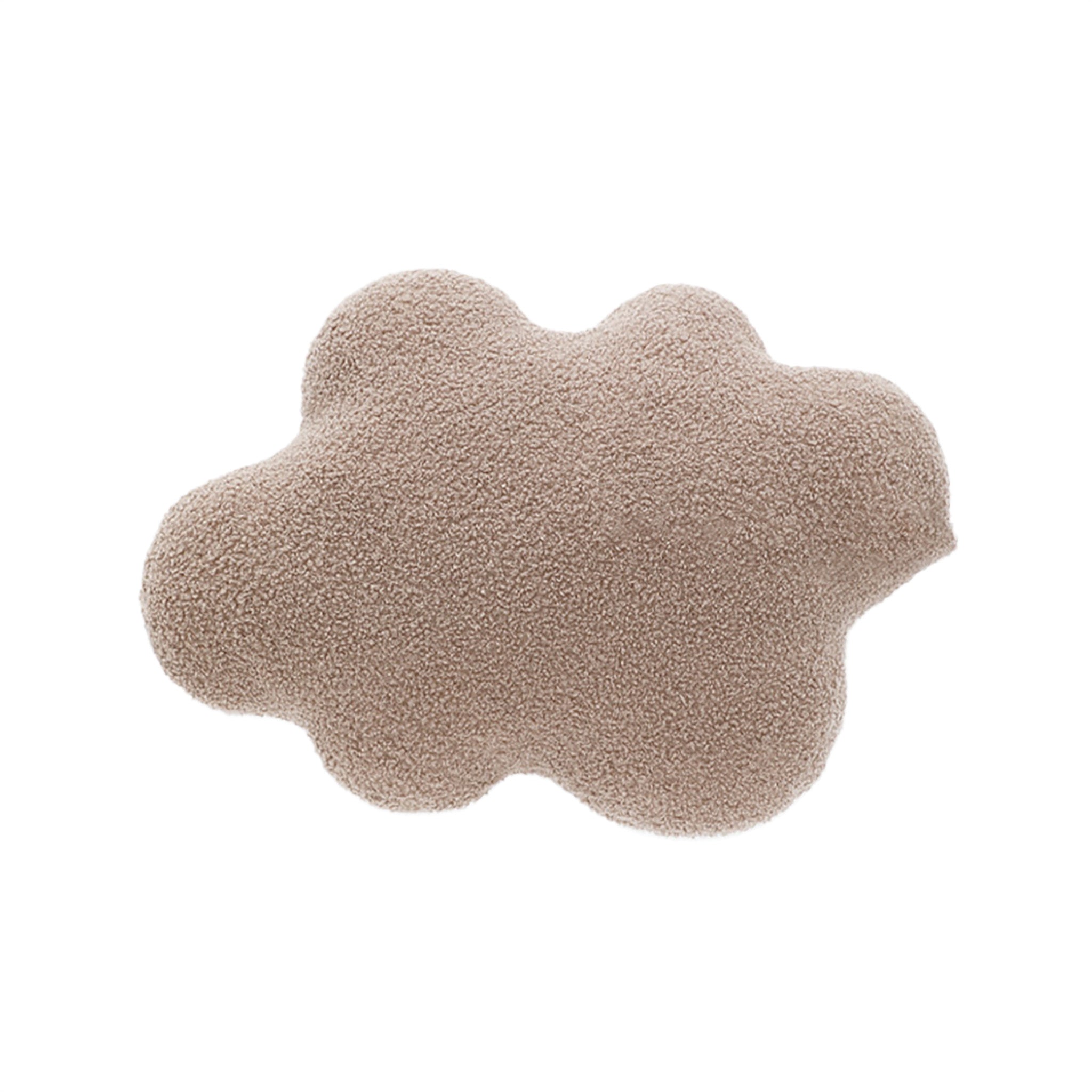 Minimalistisches geformtes Bouclé-Kissen