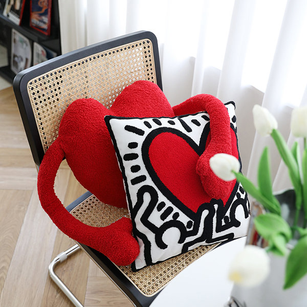 Plüschkissen Herzförmig- LiebeTröst-Kissen