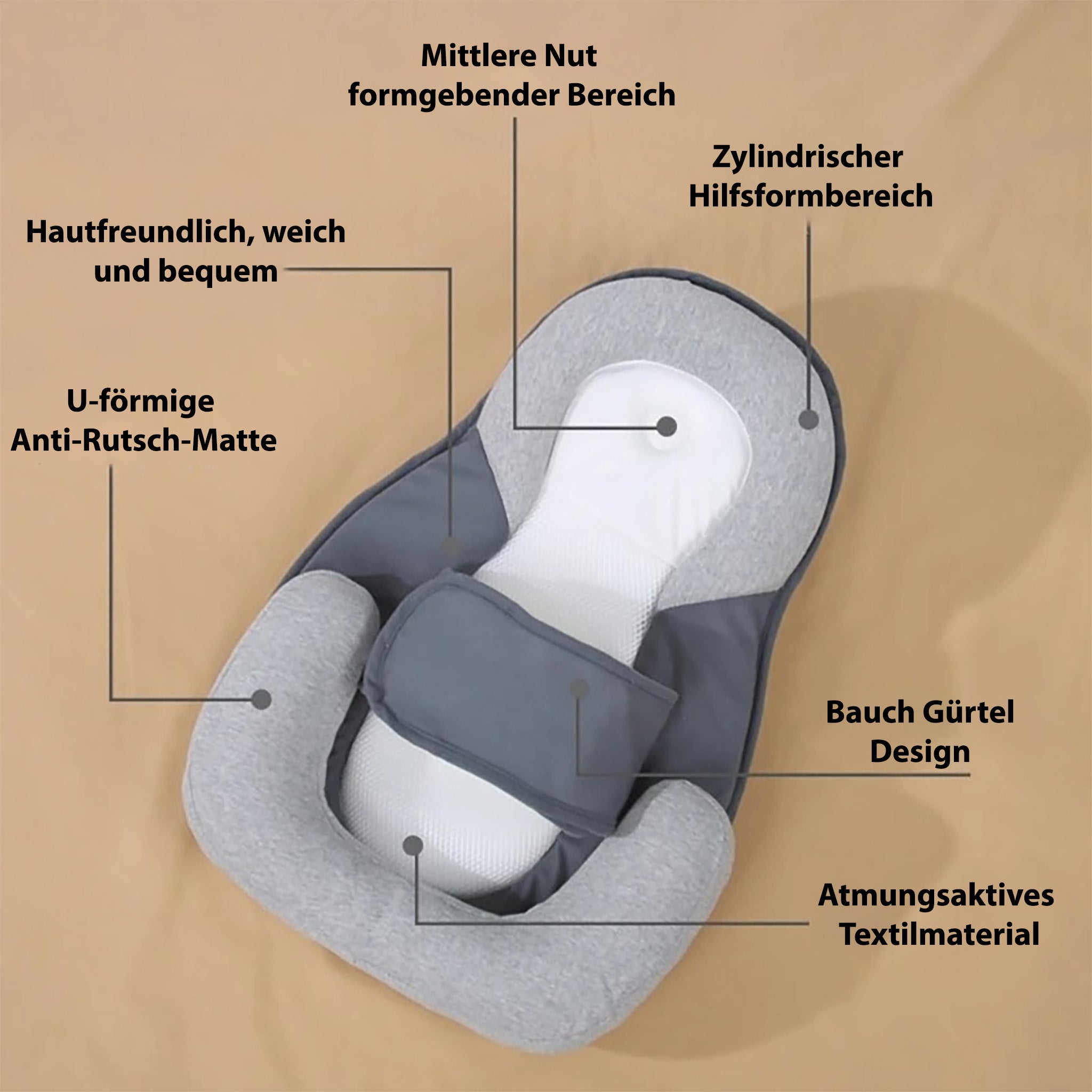 Ergonomische Babyliege