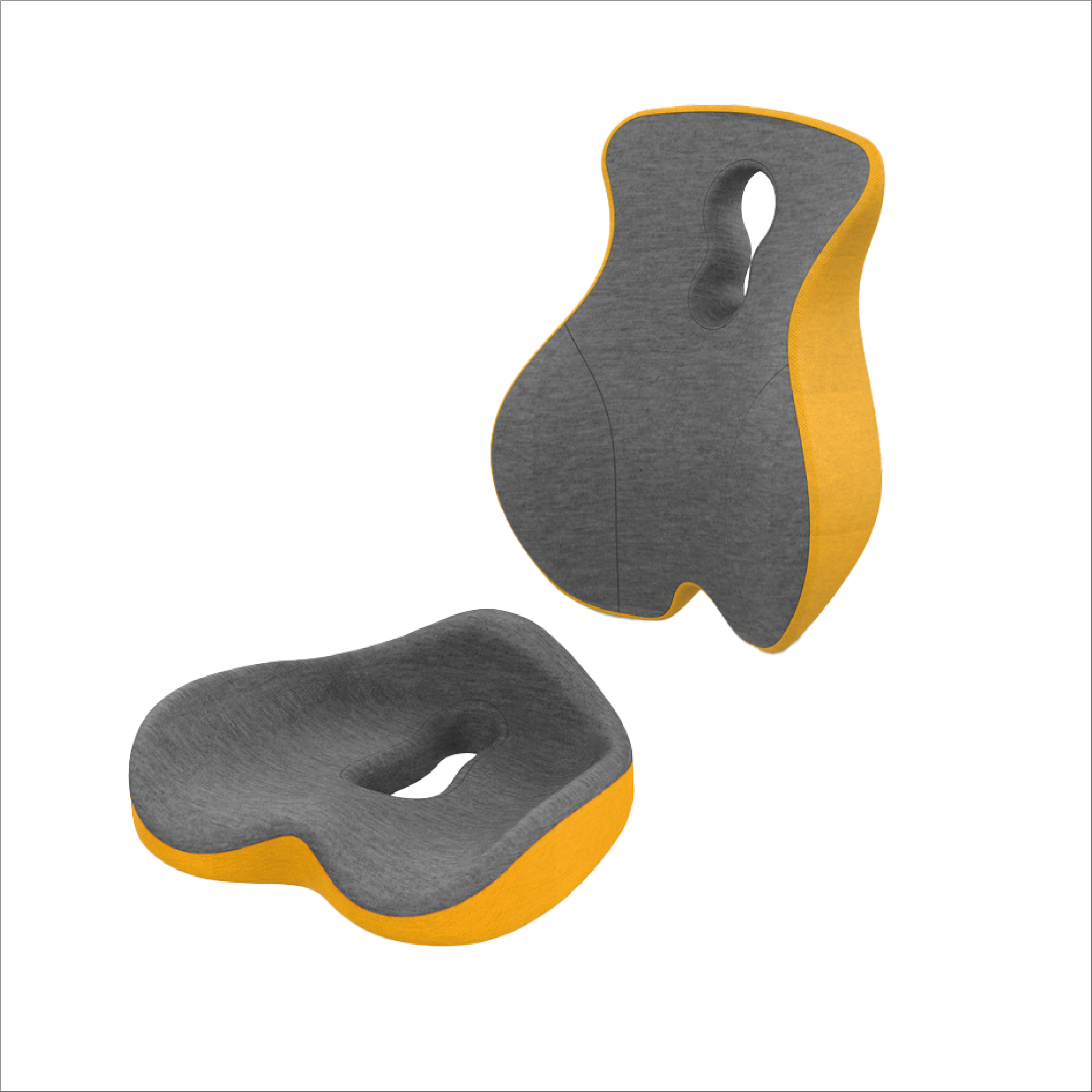 Memory Foam Bürostuhl-Sitzkissenset