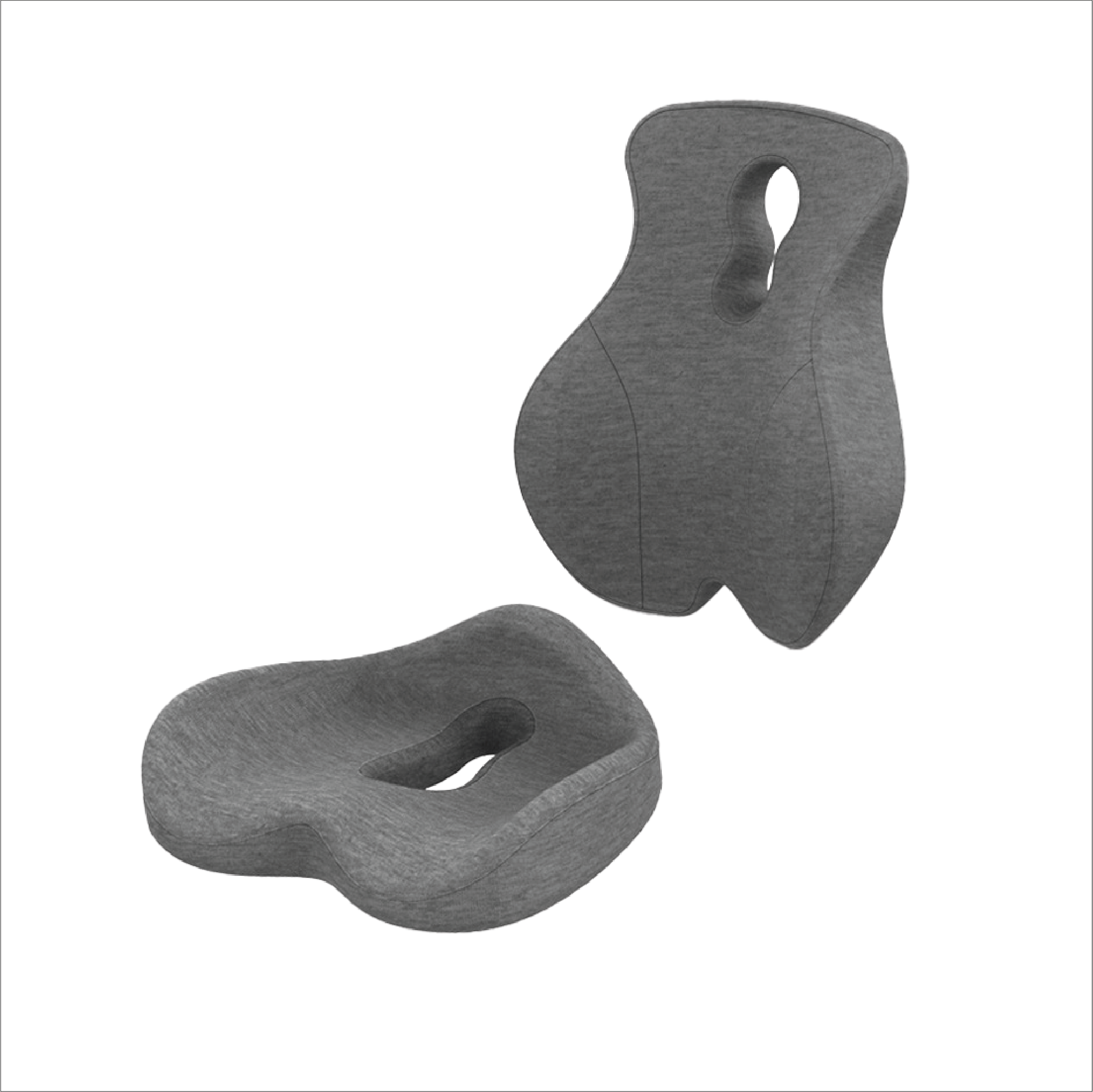 Memory Foam Bürostuhl-Sitzkissenset