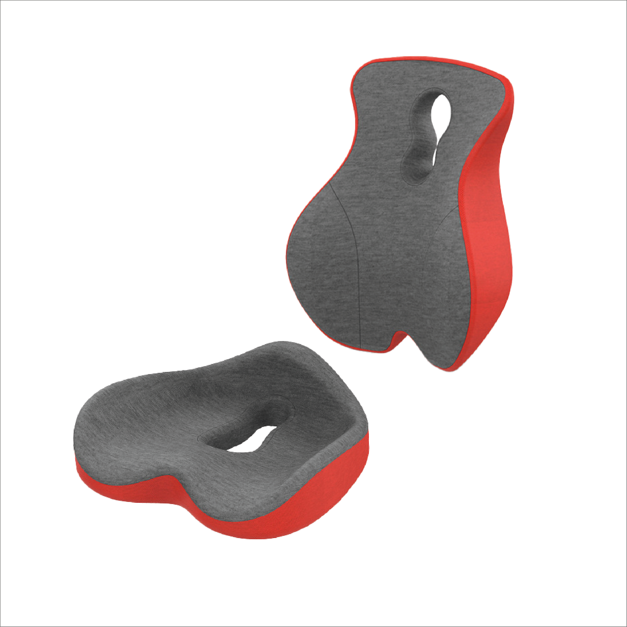 Memory Foam Bürostuhl-Sitzkissenset